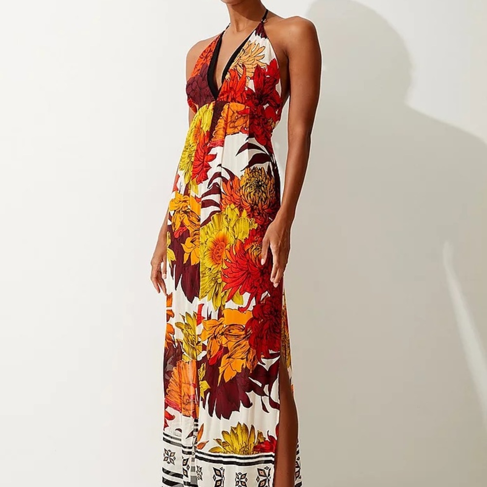 Floral Halter Maxi Dress